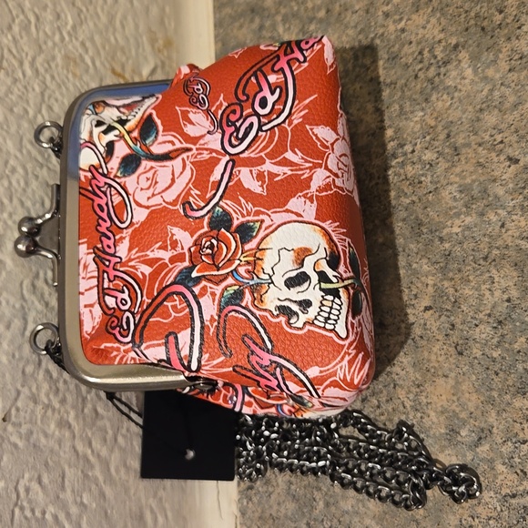 Ed Hardy Red Tiger Mini Bag with Chain Nwt - Picture 2 of 4